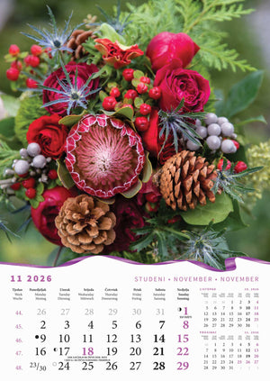 Promotivni zidni kalendar Buketi