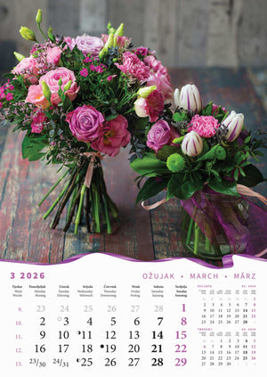 Promotivni zidni kalendar Buketi