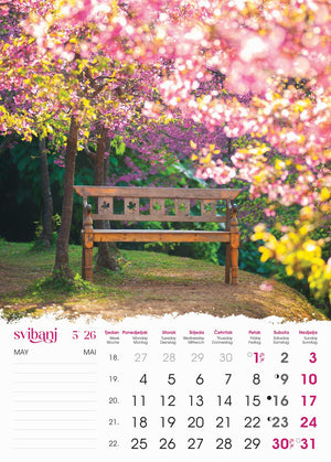 Promotivni zidni kalendar Vrtovi