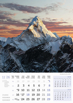 Promotivni zidni kalendar In Vrhovi svijeta