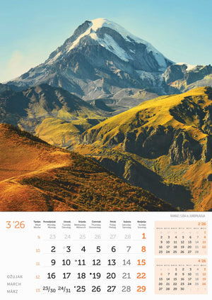 Promotivni zidni kalendar In Vrhovi svijeta