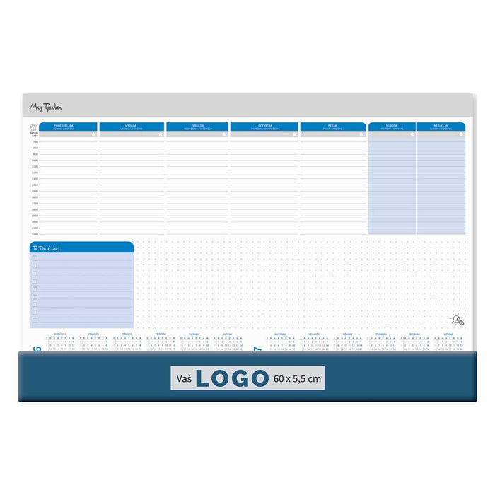 Promotivna stolna mapa s klapnom dvogodišnja, 60x40 cm