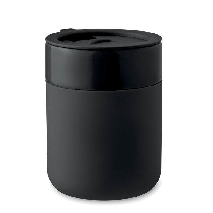 Putna keramička šalica s poklopcem od PP-a, 330 ml