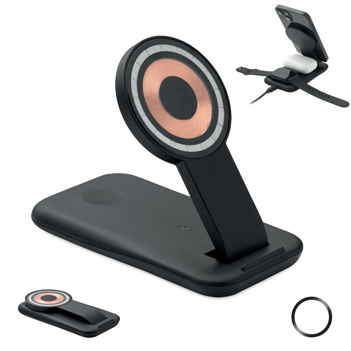 Promotivna 3-u-1 ABS stanica za bežično punjenje