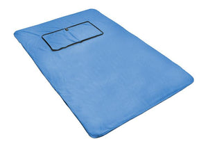 Promotivna 2u1 flis deka s tiskom loga, plave boje | Poslovni pokloni