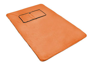 Promotivna 2u1 flis deka s tiskom loga, narančaste boje | Poslovni pokloni