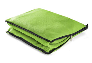 Reklamna 2u1 flis deka za tisak loga, svjetlo zelene boje | Poslovni pokloni