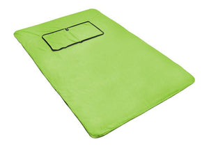 Promotivna 2u1 flis deka s tiskom loga, svjetlo zelene boje | Poslovni pokloni