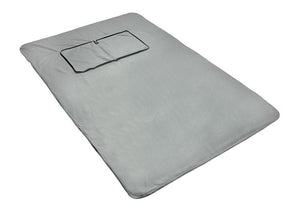 Promotivna 2u1 flis deka s tiskom loga, sive boje | Poslovni pokloni