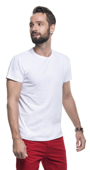 Poslovni pokloni | Promo pokloni | Promotivna muška t-shirt majica G100, 150gsm, za tisak logotipa, bijele boje