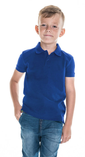 Poslovni pokloni | Promo pokloni | Promotivna dječja polo majica Polo kid, 180g/m2, za tisak ili strojni vez / štik logotipa, royal plave boje