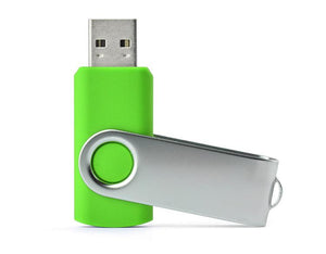 Poslovni pokloni | Promo pokloni | Promotivni USB stick rotirajući 16Gb za tisak logotipa, boje zelene limete