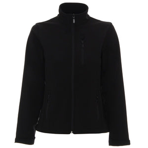 Poslovni pokloni | Promo pokloni | Promotivna ženska softshell jakna Breeze, za tisak logotipa, crne boje