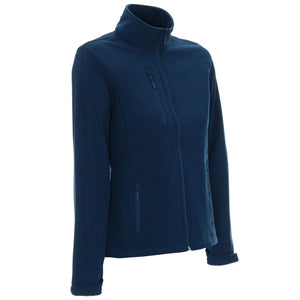 Poslovni pokloni | Promo pokloni | Promotivna ženska softshell jakna Breeze, promo proizvodi za tisak logotipa, tamno plave boje