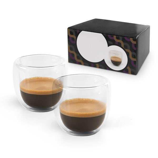 Set od dvije staklene šalice za espresso, 90ml