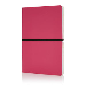 Reklamni notes / bilježnica A5 ružičaste boje Deluxe | Poslovni pokloni