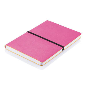 Reklamni notes / bilježnica A5 ružičaste boje Deluxe | Poslovni pokloni