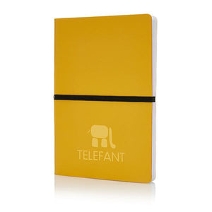 Reklamni notes / bilježnica A5 žute boje Deluxe | Poslovni pokloni