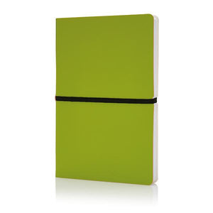 Reklamni notes / bilježnica A5 boje zelene limete Deluxe | Poslovni pokloni