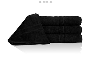 Promotivni ručnik Quality 400g/m2, 50x100 cm, crne boje | Poslovni pokloni