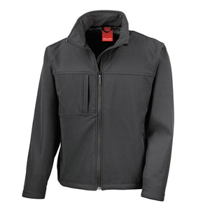Promotivna muška klasična softshell jakna, 320gsm, crne boje | Poslovni pokloni