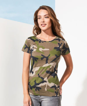 Reklamna ženska T-Shirt majica SOL'S Camo Women | Poslovni pokloni | Promo pokloni