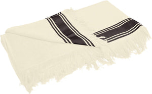 Poslovni pokloni | Promo pokloni | Promotivni ručnik fouta, 100x180cm, bijele boje
