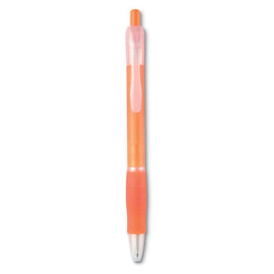 Kemijska olovka za tisak loga s gumenom drškom, narančaste boje | Poslovni pokloni