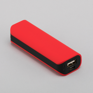 Promo prijenosna baterija / powerbank TRIO, 2600mAh, crvene boje | Poslovni pokloni