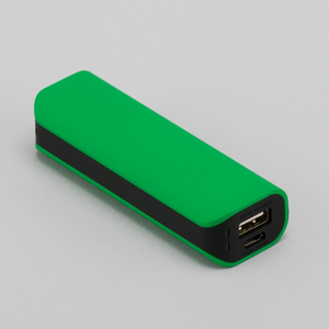 Promo prijenosna baterija / powerbank TRIO, 2600mAh, zelene boje | Poslovni pokloni