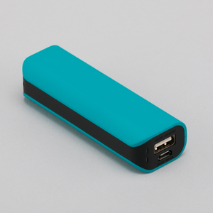 Promo prijenosna baterija / powerbank TRIO, 2600mAh, tirkizne boje | Poslovni pokloni