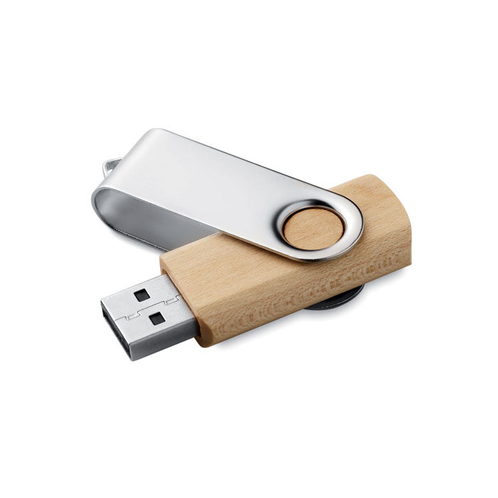 Eko rotirajući drveni USB stick, 1Gb - 32Gb