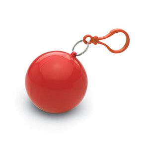Promotivna kabanica / pončo u plastičnoj loptici, crvene boje | Poslovni pokloni