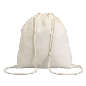 Promotivni pamučni ruksak / vrećica s vezicama, bež boje | Poslovni pokloni