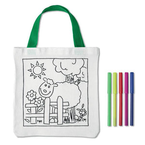 Promotivna pamučna dječija torba s bojicama | Poslovni pokloni | Promo pokloni