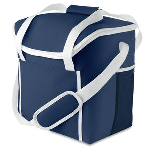 Promotivna termo torba s bočnim džepom, plave boje, reklamni proizvodi s tiskom loga | Poslovni pokloni