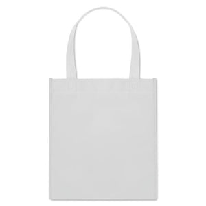 Promotivna netkana vrećica sa kratkim ručkama i zavarenim rubom bijela | Poslovni pokloni
