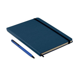 Promotivni notes A5 u setu sa kemijskom olovkom, plave boje | Poslovni pokloni