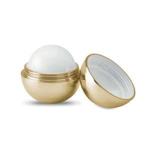 Promotivni balzam za usne u sjajnoj okrugloj kutiji, zlatne boje | Poslovni pokloni