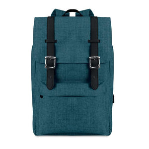 Promotivni laptop ruksak sa remenjem za zatvaranje, plave boje | Poslovni pokloni