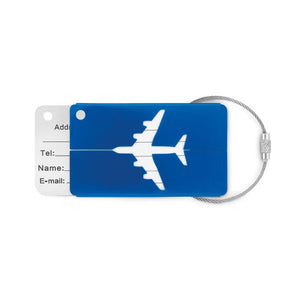 Promotivna aluminijska oznaka za prtljagu, royal plave boje | Poslovni pokloni