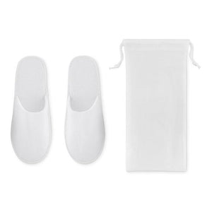 Promotivne hotelske papuče u vrećici, bijele boje | Poslovni pokloni