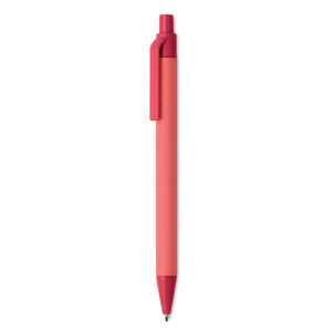 Promotivna eko kartonska kemijska olovka s nastavcima od kukuruznog polimera, crvene boje | Poslovni pokloni