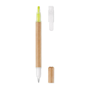 Promo 2u1 kemijska olovka od recikliranog kartona s markerom