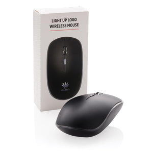 Promotivni bežični miš sa svjetlećim logotipom, u poklon kutiji | Poslovni pokloni