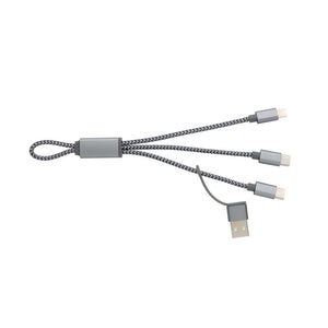 Luksuzni promotivni 4-u-1 pleteni USB kabel | Poslovni pokloni