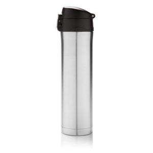 Promotivna boca sa jednostavnim vakuum zaključavanjem srebrna sa tiskom logotipa | Poslovni pokloni | Promo pokloni