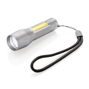 Promotivna 3W LED i COB svjetiljka sive boje | Poslovni pokloni | Promo pokloni