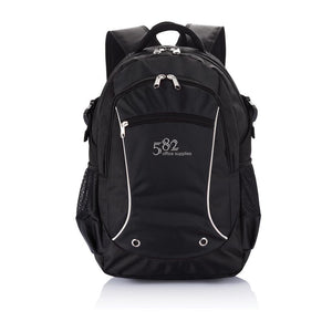 Promotivni ruksak za laptop Denver crne boje sa tiskom logotipa | Poslovni pokloni | Promo pokloni
