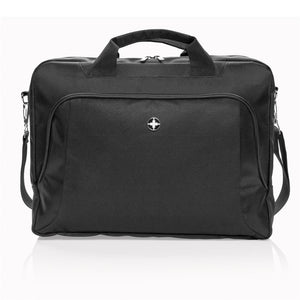Promidžbena torba za 15,6" laptop Swiss Peak Deluxe crne boje | Poslovni pokloni | Promo pokloni